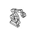 arm robot industry isometric icon vector illustration