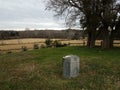 Arm of Stonewall Jackson grave and stone in grass