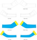 Arm warmers men Cycling blank template Illustrations
