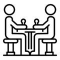 Arm wrestle icon, outline style