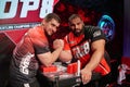 Arm Wrestlers Levan Saginashvili and Dmytro Ionov at TOP 8 Tournament in PAL