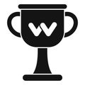 Arm wrestling cup icon, simple style Royalty Free Stock Photo