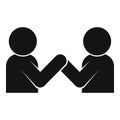 Arm wrestling fight icon, simple style Royalty Free Stock Photo