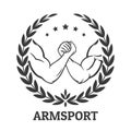 Arm wrestling logo Royalty Free Stock Photo