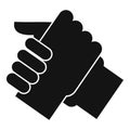 Arm wrestling partner icon, simple style Royalty Free Stock Photo