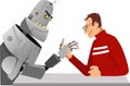 Arm-wrestling a robot
