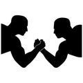 Arm wrestling vector illustration by crafteroks