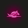 armadillo desert animal neon style icon. Simple thin line, outline of desert icons for ui and ux, website or mobile