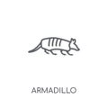 Armadillo linear icon. Modern outline Armadillo logo concept on