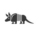 Armadillo Logo Icon on White Background. Vector Royalty Free Stock Photo