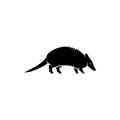 Armadillo silhouette, animal logo