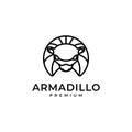 Armadilo head logo design vector Royalty Free Stock Photo