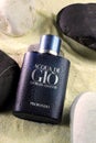 ARMANI.Acqua Di Gio Profondo.Eau de Parfum home Royalty Free Stock Photo