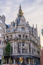 Armani exchange store, historical shopping center in antwerp city, Antwerpen, Belgium, April 23, 2019 Royalty Free Stock Photo