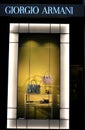 Armani luxury clothing fashion shop in Italy