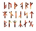 Armanic futhark runic font. 18 runes