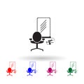 An armchair in a beauty salon multi color icon. Simple glyph, flat vector of beauty salon icons for ui and ux, website or mobile