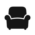 Armchair black icon