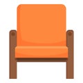 Armchair cabinet icon cartoon vector. Discount shop room