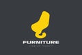 Armchair Furniture Logo vector Isometric. Chair si