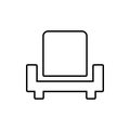 armchair glyph icon. Element of Furniture for mobile concept and web apps icon. Thin line icon for website design and development Royalty Free Stock Photo