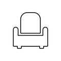 armchair glyph icon. Element of Furniture for mobile concept and web apps icon. Thin line icon for website design and development Royalty Free Stock Photo