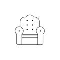 armchair icon. Element of furniture for mobile concept and web apps. Thin line  icon for website design and development, app Royalty Free Stock Photo