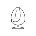 armchair icon. Element of Furniture for mobile concept and web apps icon. Thin line icon for website design and development, app Royalty Free Stock Photo