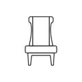 armchair icon. Element of Furniture for mobile concept and web apps icon. Thin line icon for website design and development, app Royalty Free Stock Photo