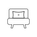 armchair icon. Element of Furniture for mobile concept and web apps icon. Thin line icon for website design and development, app Royalty Free Stock Photo