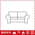 Armchair icon flat Royalty Free Stock Photo