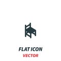 armchair icon in a flat style. Vector illustration pictogram on white background. Isolated symbol suitable for mobile concept, web Royalty Free Stock Photo