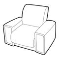 Armchair icon, isometric 3d style