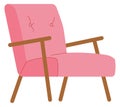 Armchair icon. Soft seat. Wooden chair symbol