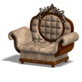 Armchair of louis xv. Royalty Free Stock Photo