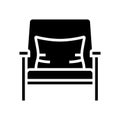 armchair minimalistic stylish glyph icon vector illustration