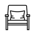 armchair minimalistic stylish line icon vector illustration