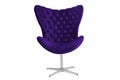 velvet fabric and wood armchair modern designer