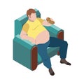 Armchair Obesity Isometric Composition