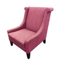 Armchair pink color isolated on white background Royalty Free Stock Photo