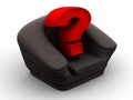 Armchair with question. Vacancy