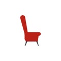 armchair with side flat icon. Element of furniture colored icon for mobile concept and web apps. Detailed armchair with side flat