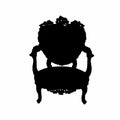 Armchair black icon Royalty Free Stock Photo