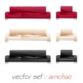 Armchair, sofa set Royalty Free Stock Photo