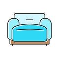 armchair soft cozy color icon vector illustration