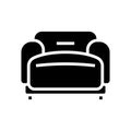 armchair soft cozy glyph icon vector illustration