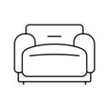 armchair soft cozy line icon vector illustration