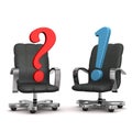 Armchairs Question Answer Royalty Free Stock Photo
