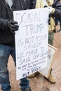 Armed Demonstrator Holds a Sign at the Ohio Statehouse Ahead of Biden`s Inauguration