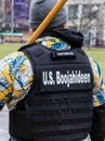 Armed Demonstrator at the Ohio Statehouse Wears Boogaloo Bois Symbols